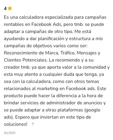 calculadora roas julian romero testimonio7 pack calculadoras
